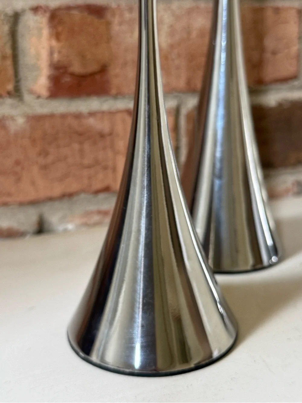 Crate&Barrel Robert Welch Arden stainless steel Candle Holders - Set of 3